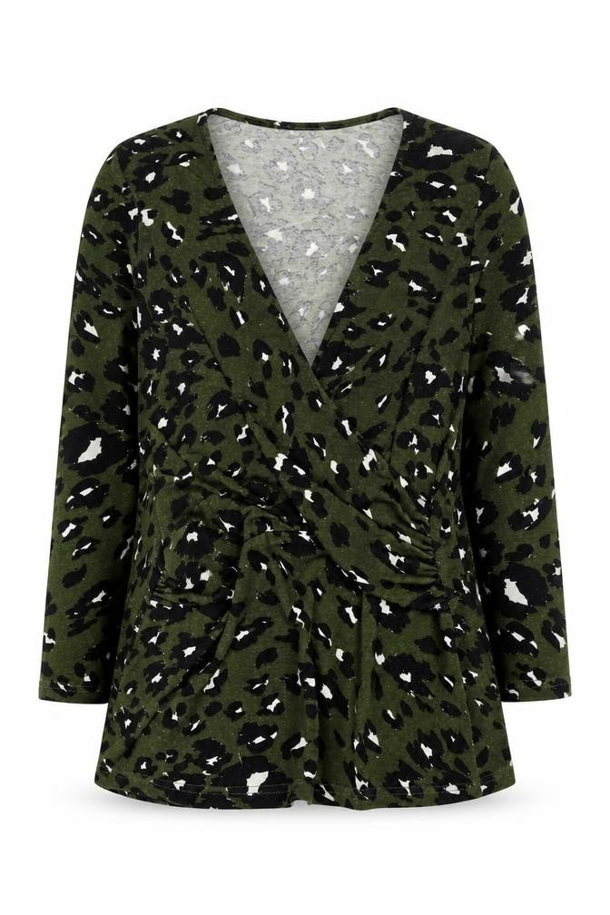 Womens UK Size 14 Sonder Studio Green Wrap Blouse