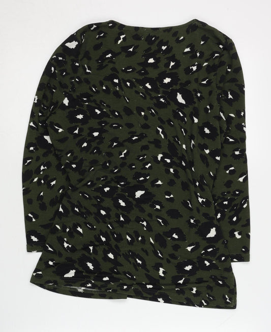 Womens UK Size 14 Sonder Studio Green Wrap Blouse