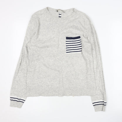 Womens UK Size M Oasis Grey Pullover Jumper