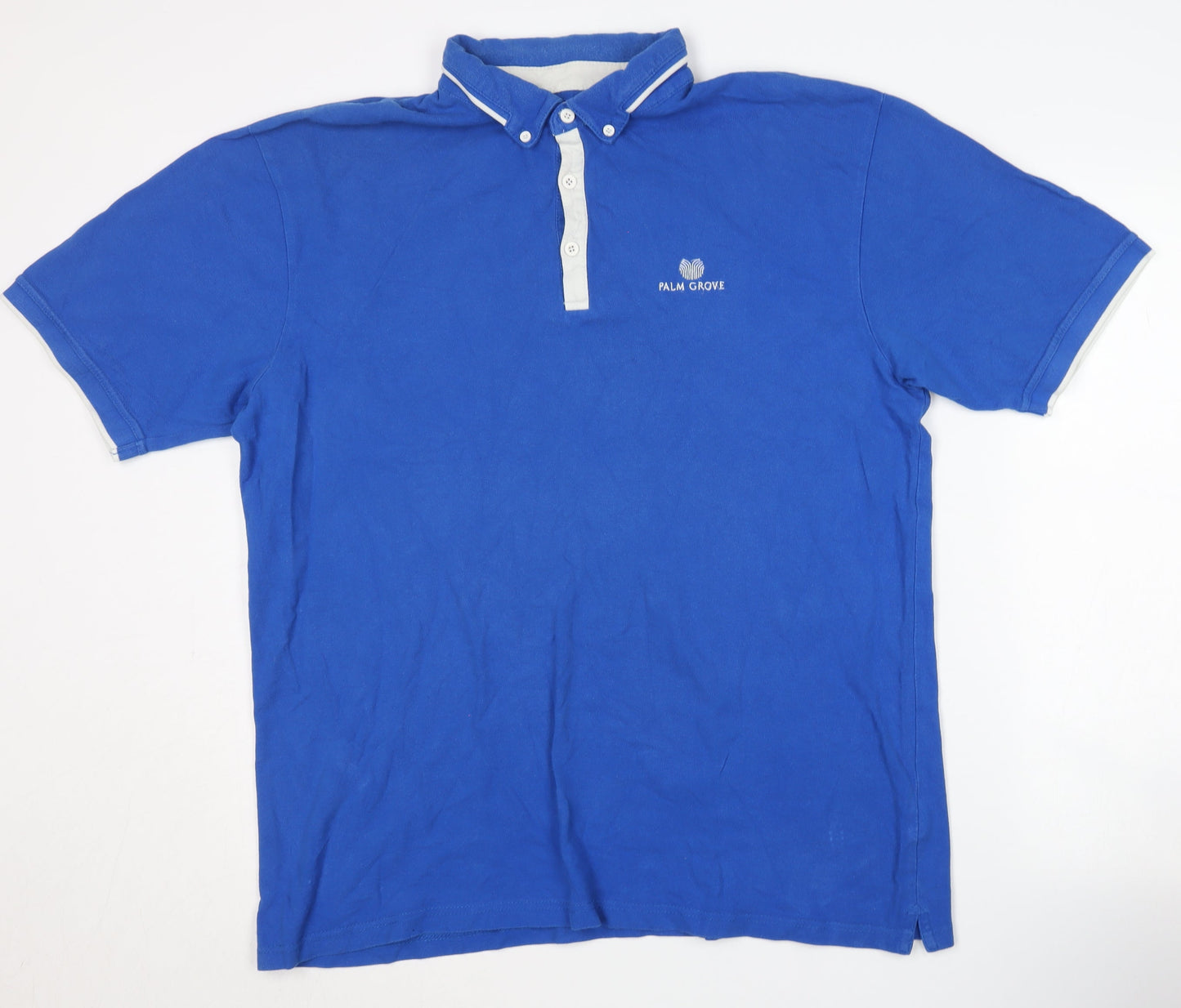 Palm Grove Men's Blue XL Polo Shirt, Casual Golf Wear