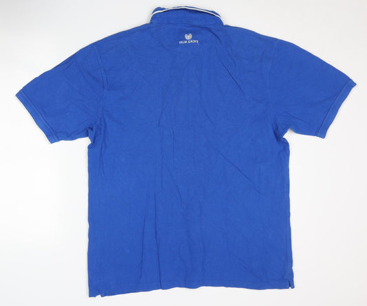 Palm Grove Men's Blue XL Polo Shirt, Casual Golf Wear