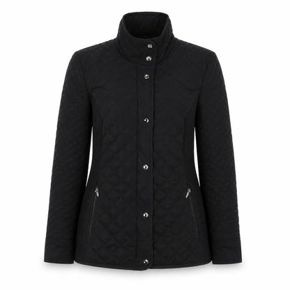 Outerwear Women's Black Quilted Jacket Size 12 Casual Autumn