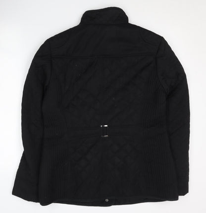 Outerwear Women's Black Quilted Jacket Size 12 Casual Autumn