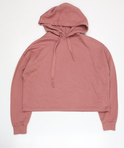 Stradivarius Women's Pink Pullover Hoodie Size S