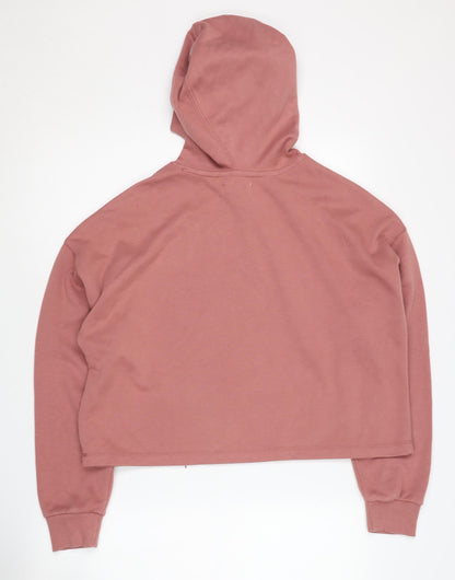 Stradivarius Women's Pink Pullover Hoodie Size S