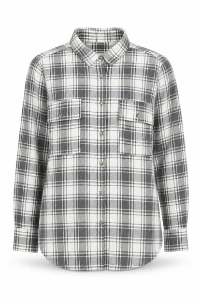 Womens UK Size 14 In the Style Grey Basic Button-Up