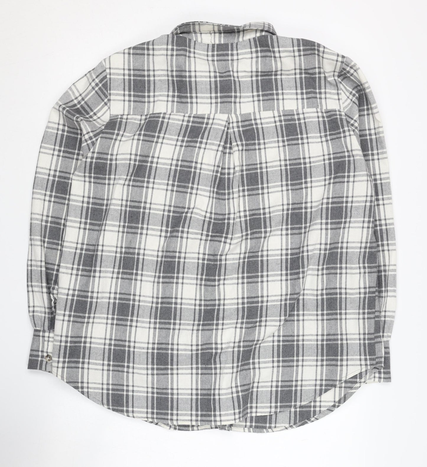 Womens UK Size 14 In the Style Grey Basic Button-Up