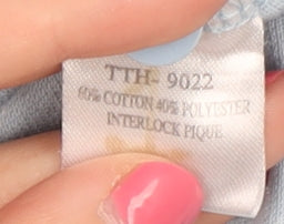 Carabou Men's Blue Check Polo Shirt, Size L, Casual Classic