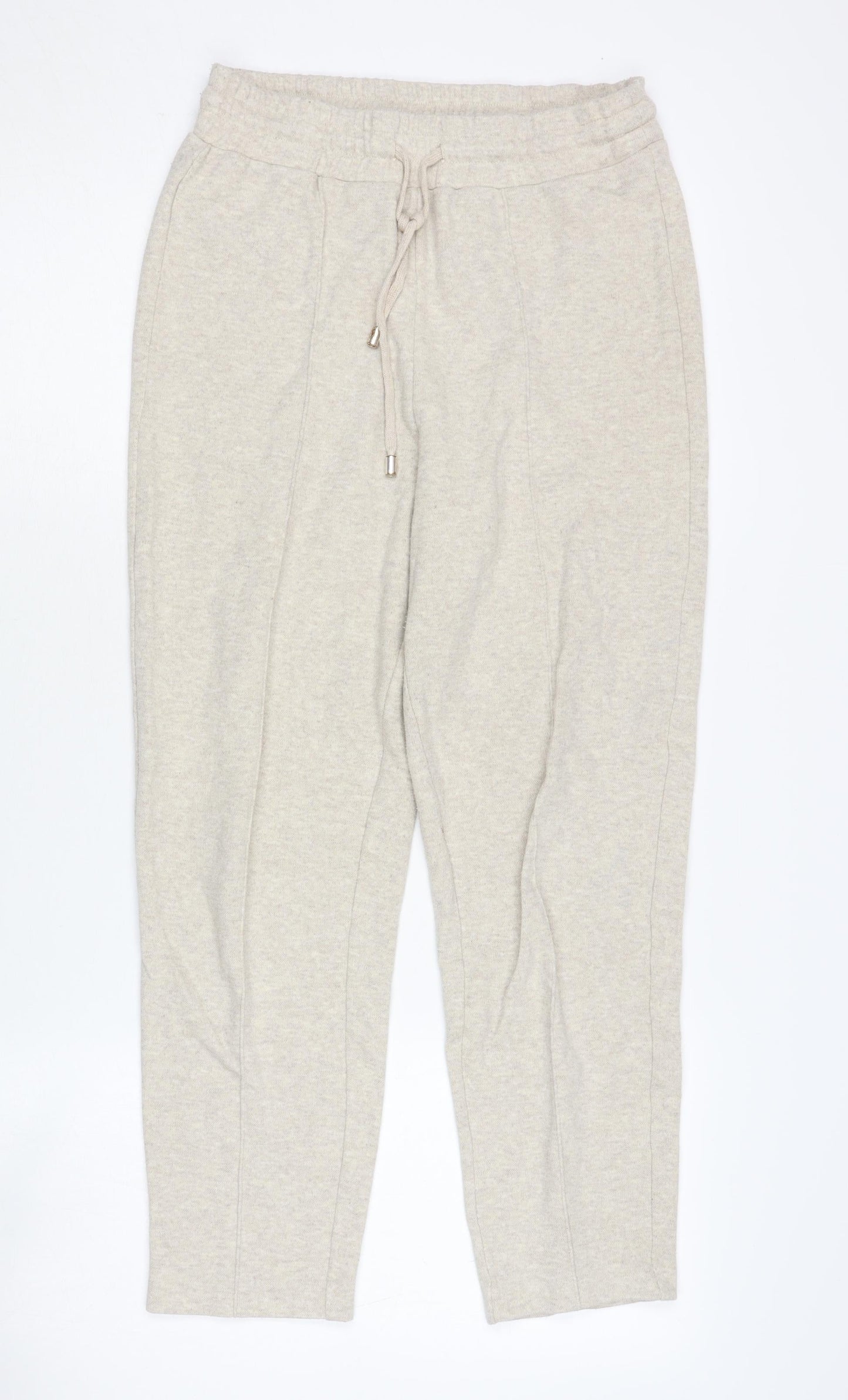 Womens UK Size S MNG Relaxed Fit Jogger Beige Trousers