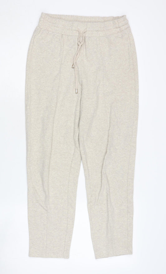 Womens UK Size S MNG Relaxed Fit Jogger Beige Trousers