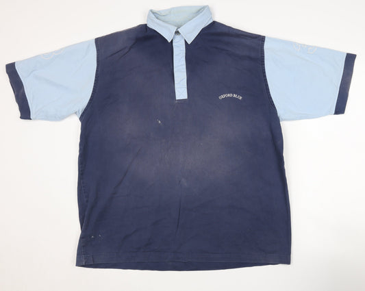 Oxford Blue Men's Large Polo Shirt Blue