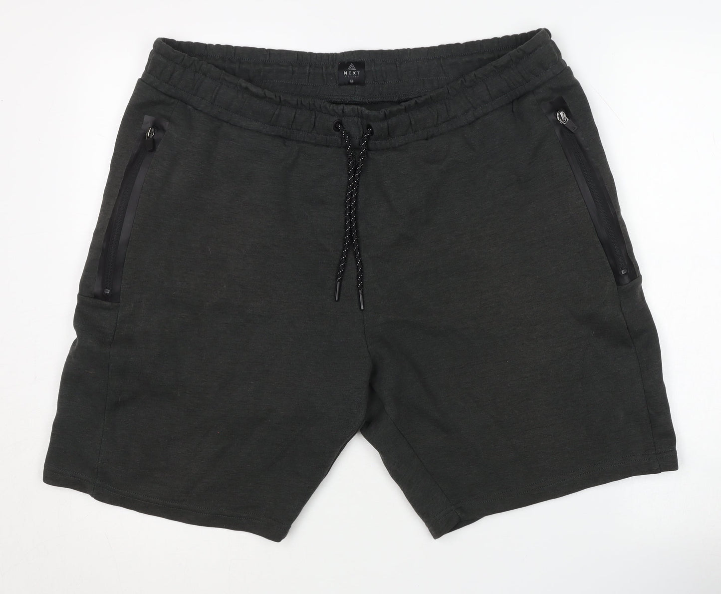 Next Men's Black XL Sweat Shorts, Drawstring, Pockets