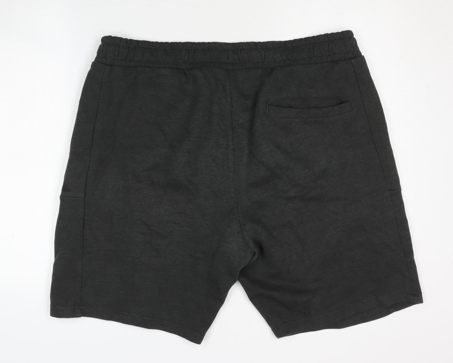 Next Men's Black XL Sweat Shorts, Drawstring, Pockets