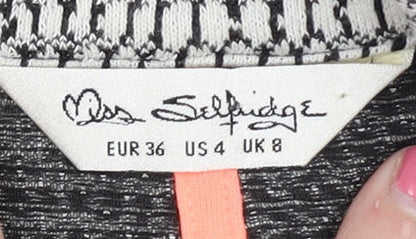 Miss Selfridge Women's Grey Blazer UK 8 Casual Regular Fit