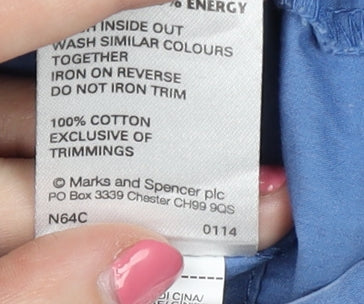 Womens UK Size 8 Marks and Spencer Blue Basic Jacket