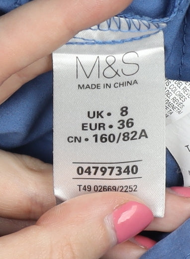 Womens UK Size 8 Marks and Spencer Blue Basic Jacket