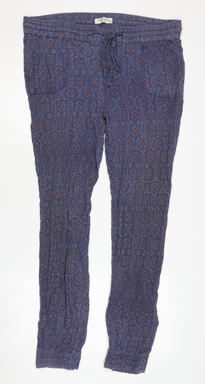 Womens UK Size 16 Marks and Spencer Regular Fit Casual Blue Trousers