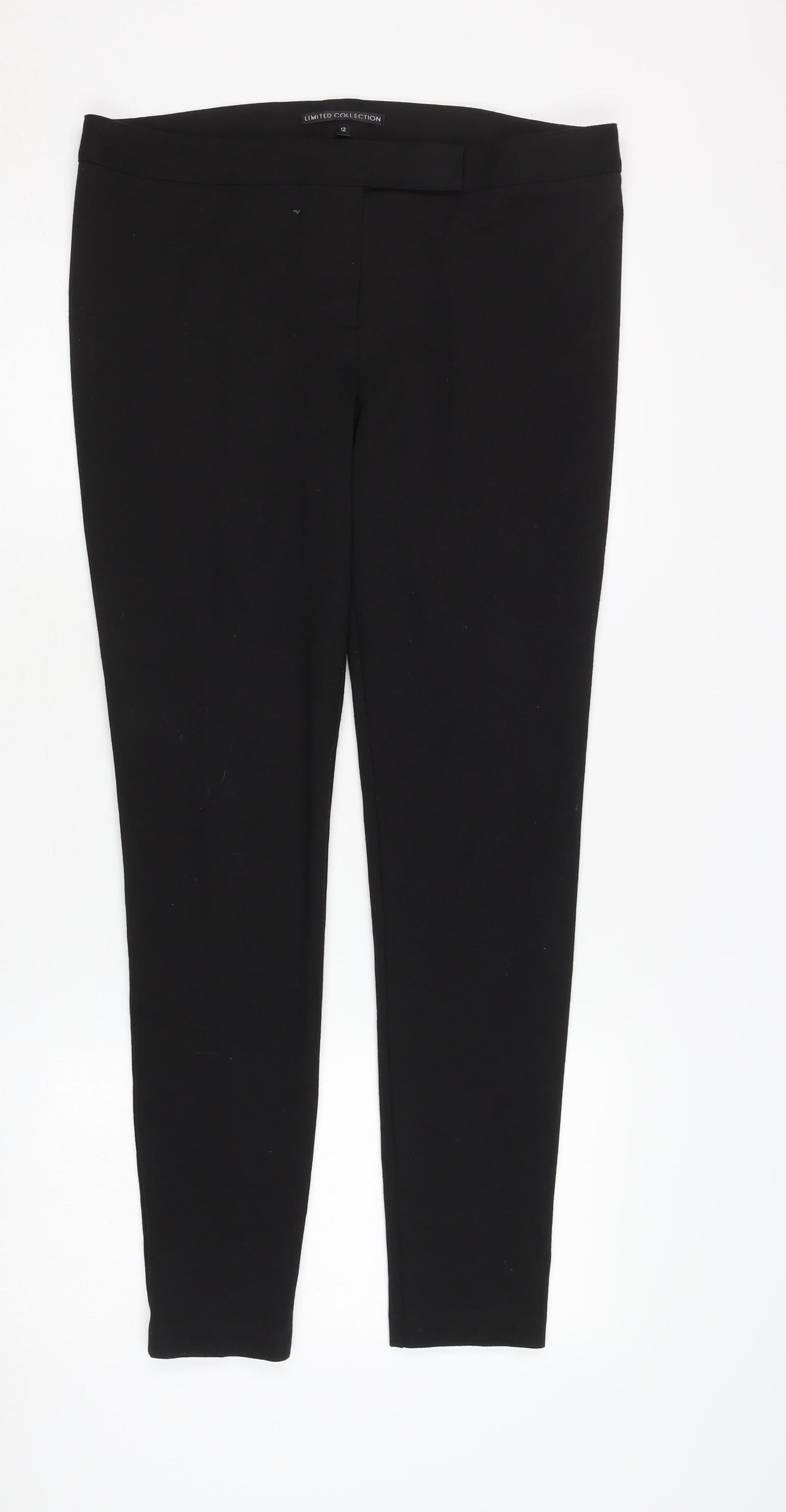 Womens UK Size 12 Marks and Spencer Regular Fit Casual Black Trousers