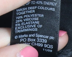 Womens UK Size 12 Marks and Spencer Regular Fit Casual Black Trousers