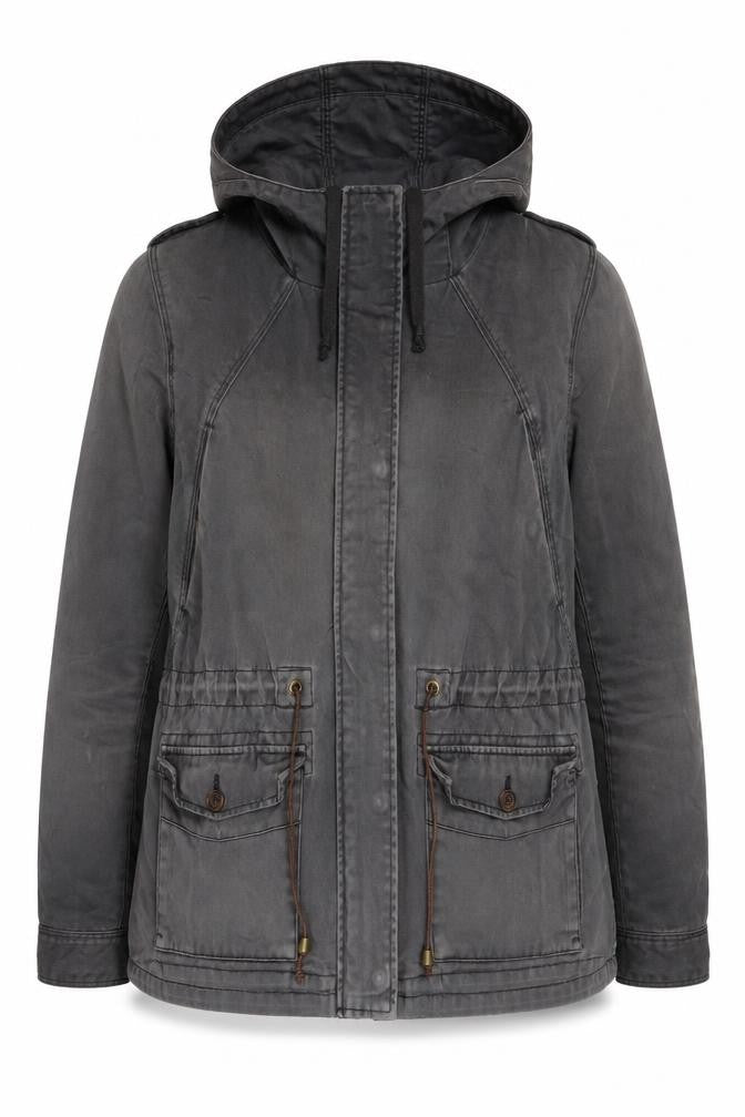 Womens UK Size 16 H&M Grey Parka Coat