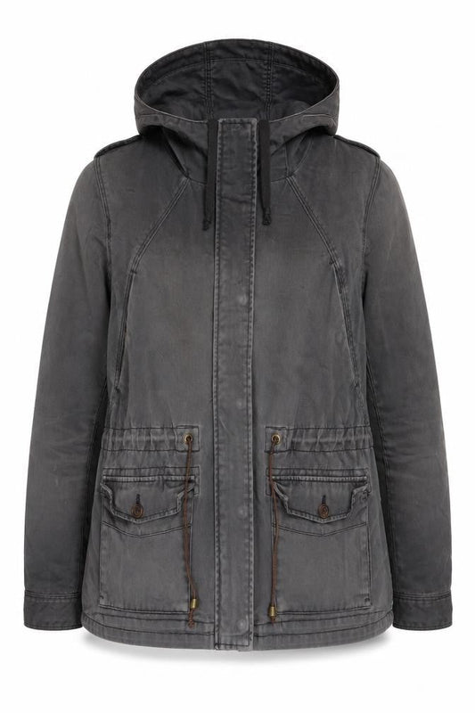 Womens UK Size 16 H&M Grey Parka Coat