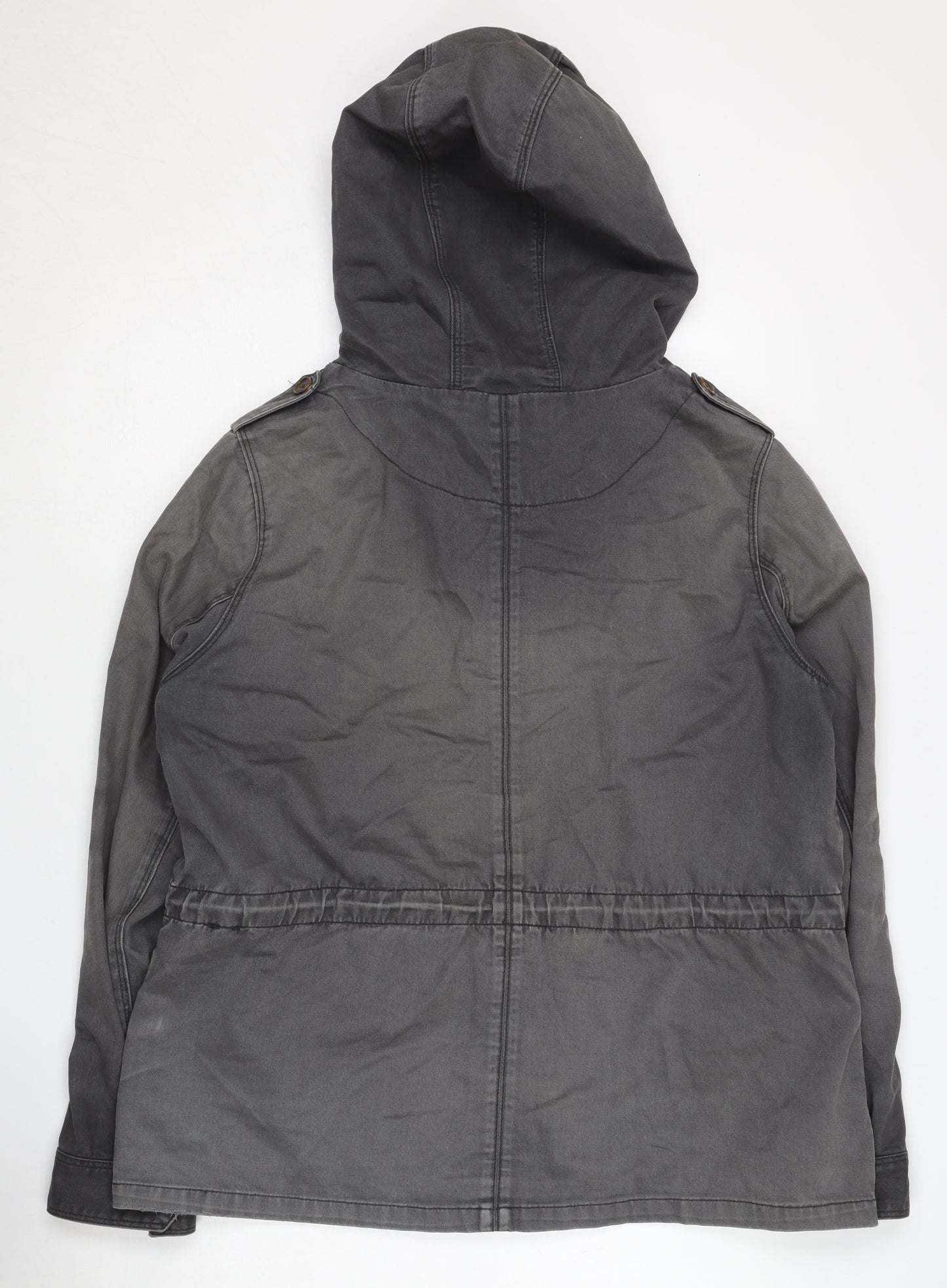 Womens UK Size 16 H&M Grey Parka Coat