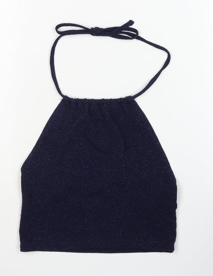 Teens UK Size 8 Pacific Republic Blue Halter Tank