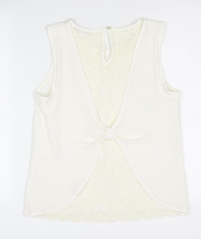 Womens UK Size 10 Roman White Basic Tank