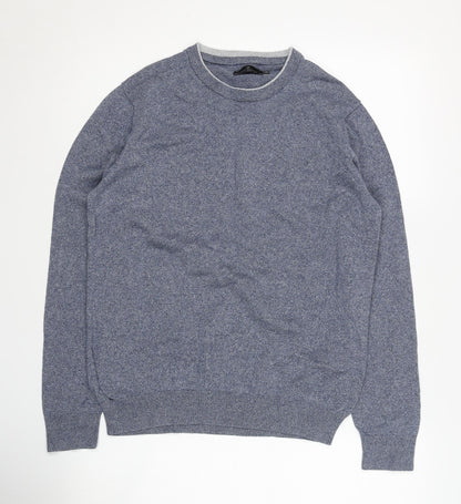 Jeff Banks Men's Blue Knit Cotton Pullover Jumper M