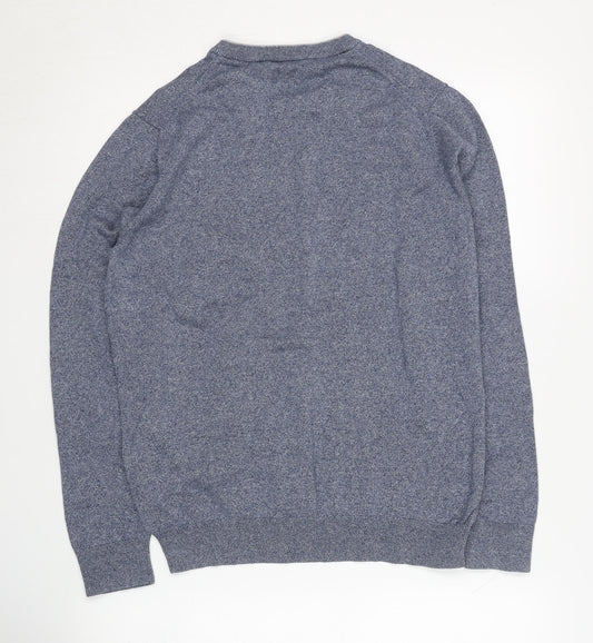 Jeff Banks Men's Blue Knit Cotton Pullover Jumper M