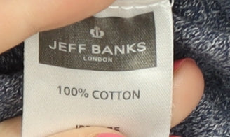 Jeff Banks Men's Blue Knit Cotton Pullover Jumper M