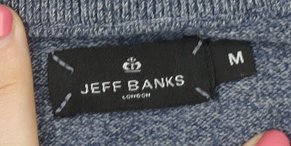 Jeff Banks Men's Blue Knit Cotton Pullover Jumper M