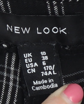 Womens UK Size 10 New Look Regular Fit  Black Trousers