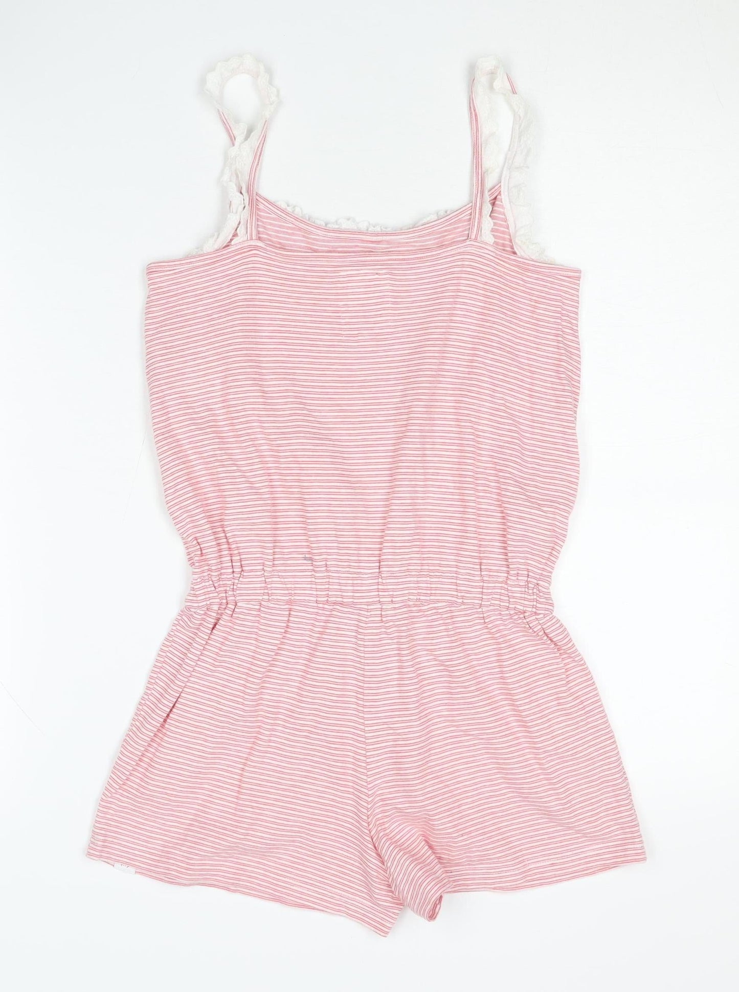 Mantaray Girls Pink Striped Playsuit 13-14 Years