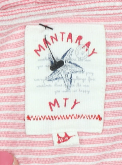Mantaray Girls Pink Striped Playsuit 13-14 Years