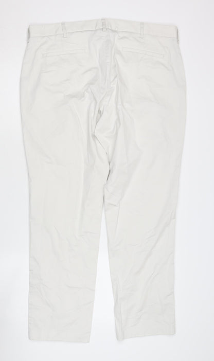 Spoke Men's White Chino Trousers Size 37