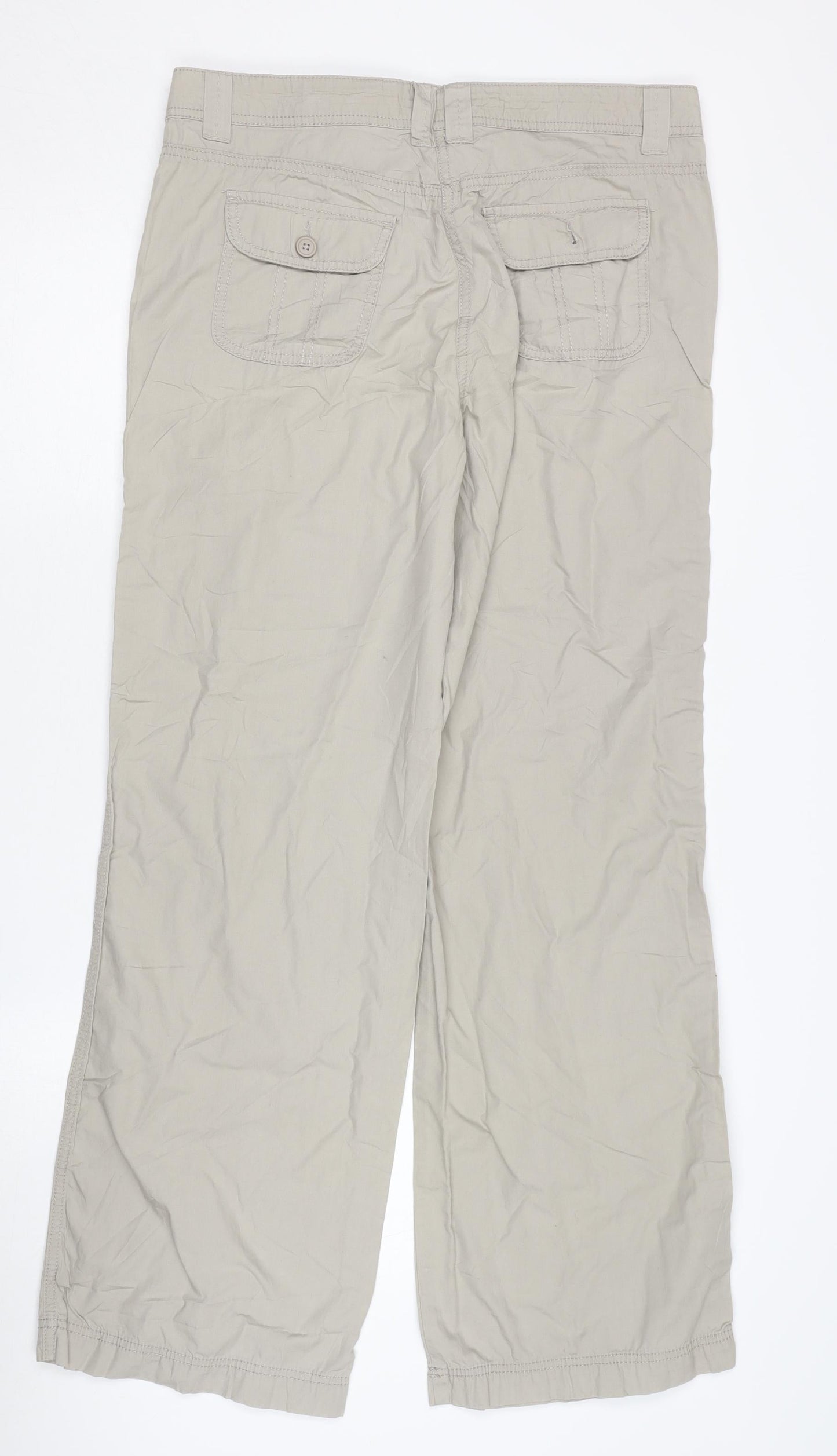 Womens UK Size 14 Marks and Spencer Regular Fit Casual Beige Trousers