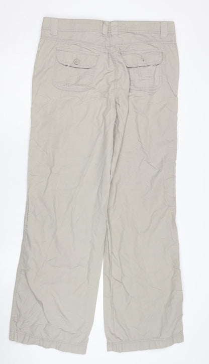 Womens UK Size 14 Marks and Spencer Regular Fit Casual Beige Trousers