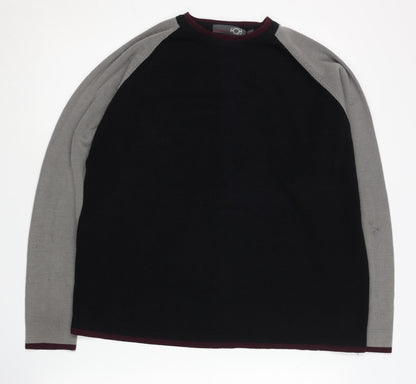 H.K.A Men's Black Knit Jumper, M, Crew Neck, Casual