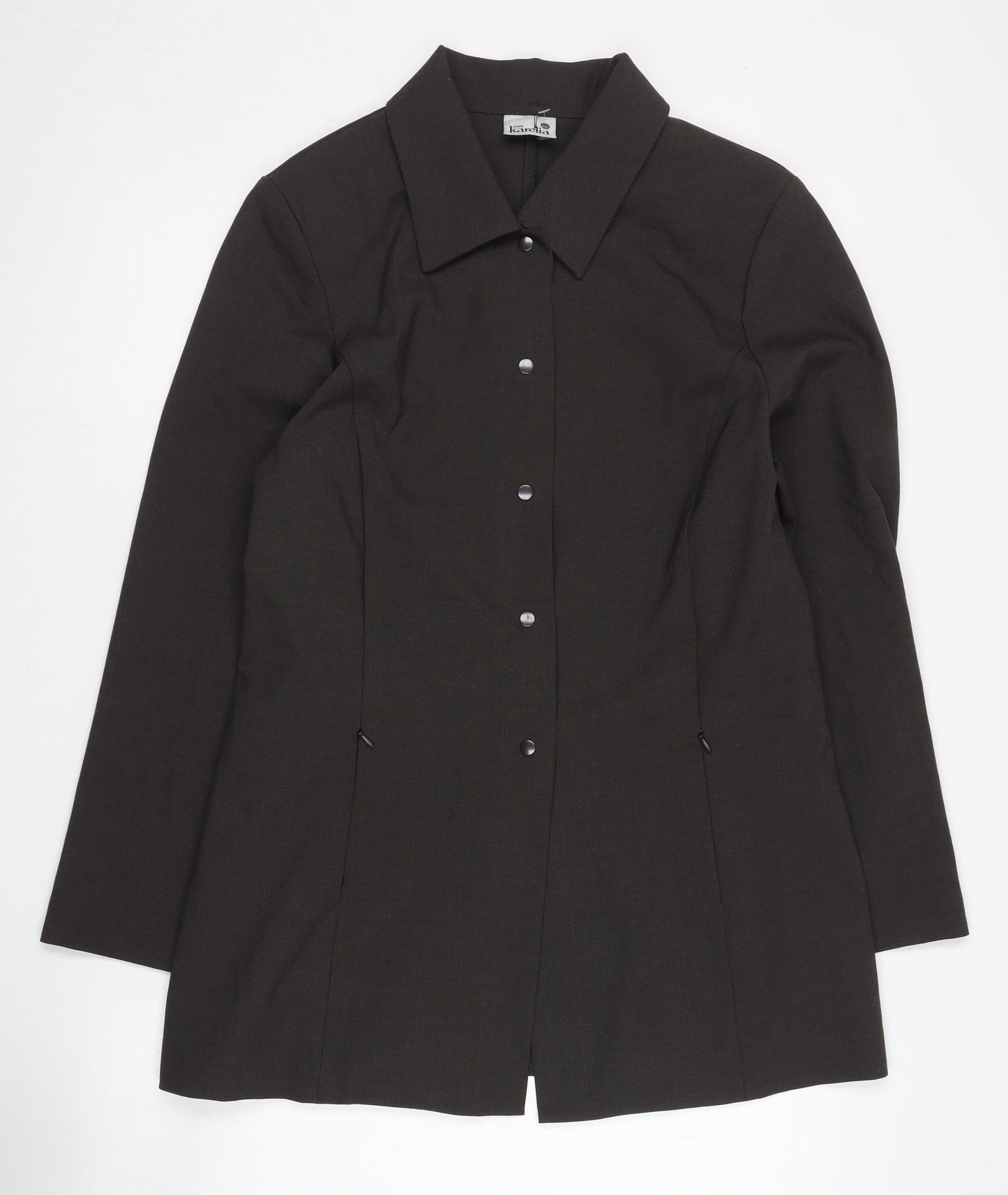 Karelia Women's Black Blazer Size 14 Long Sleeve