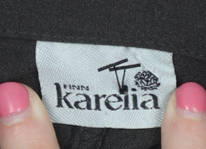 Karelia Women's Black Blazer Size 14 Long Sleeve