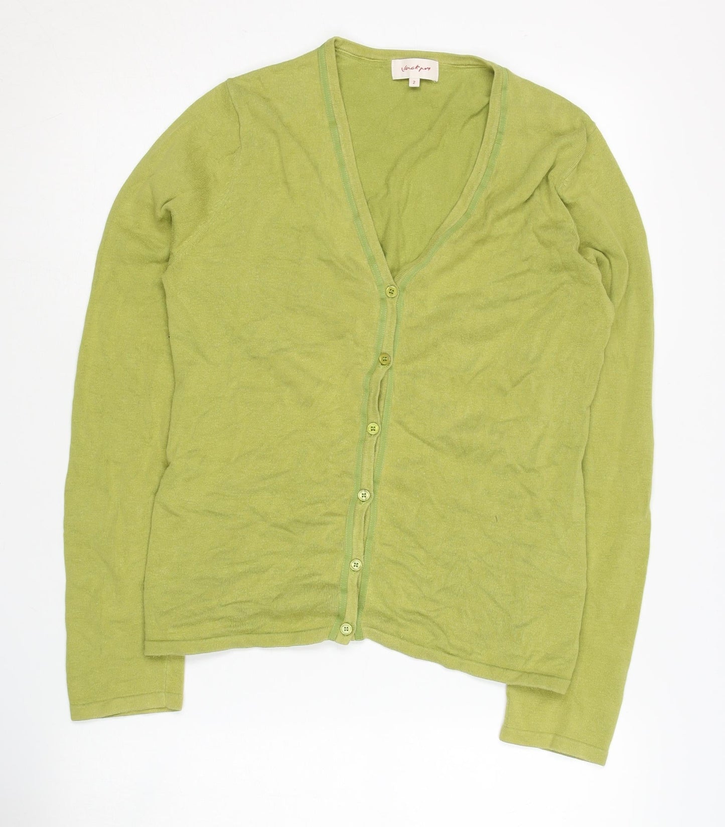 Womens UK Size 2 Jackpot Green Cardigan Jumper