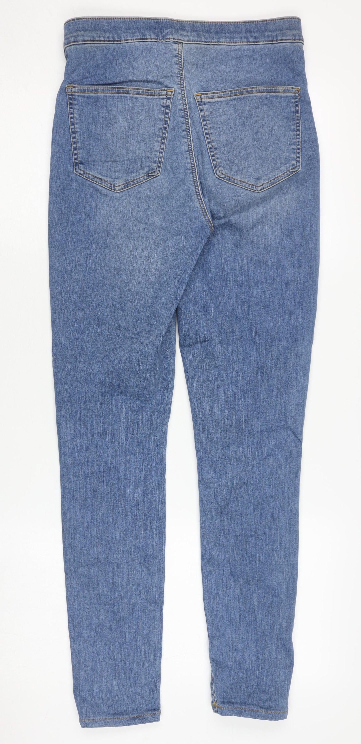 Topshop Women's Blue Skinny Distressed Jeans Size 30