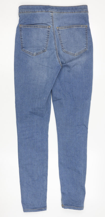 Topshop Women's Blue Skinny Distressed Jeans Size 30