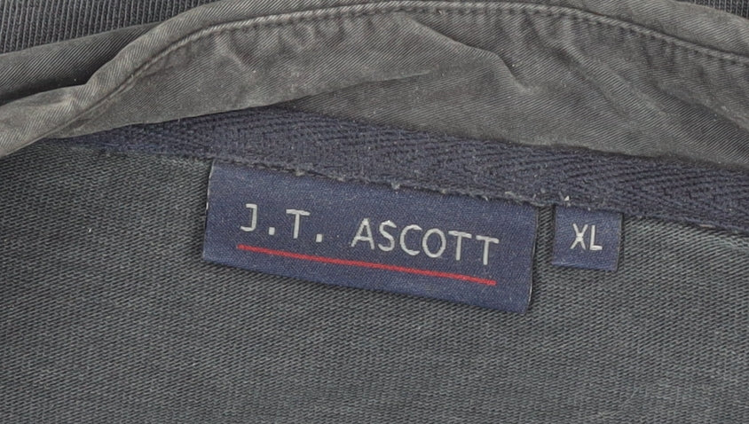 J.T. Ascott Men's Black XL Long Sleeve Polo Shirt