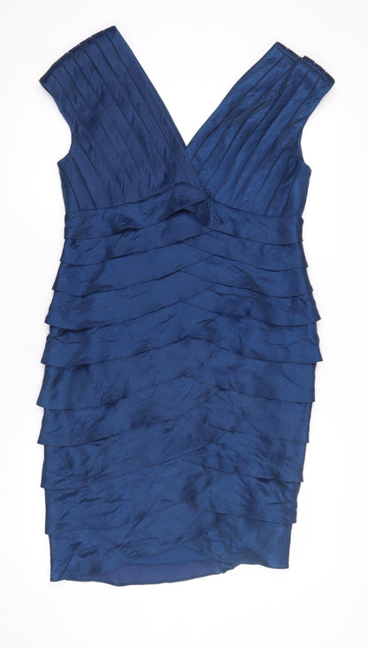 Adrianna Papell Blue Bodycon Dress, Size 14, Party/Cocktail