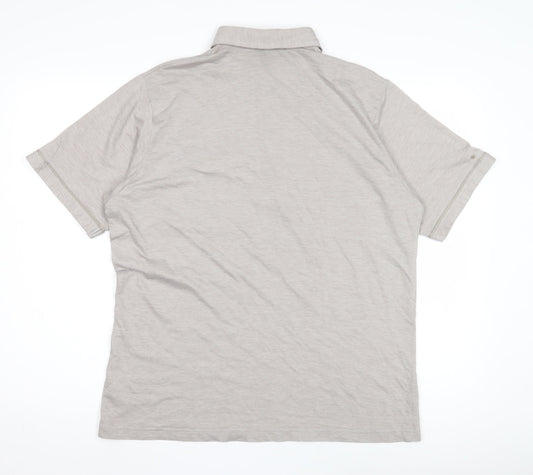 Farah Men's Beige Polo M Short Sleeve Casual Shirt