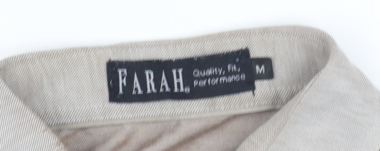 Farah Men's Beige Polo M Short Sleeve Casual Shirt