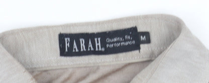 Farah Men's Beige Polo M Short Sleeve Casual Shirt