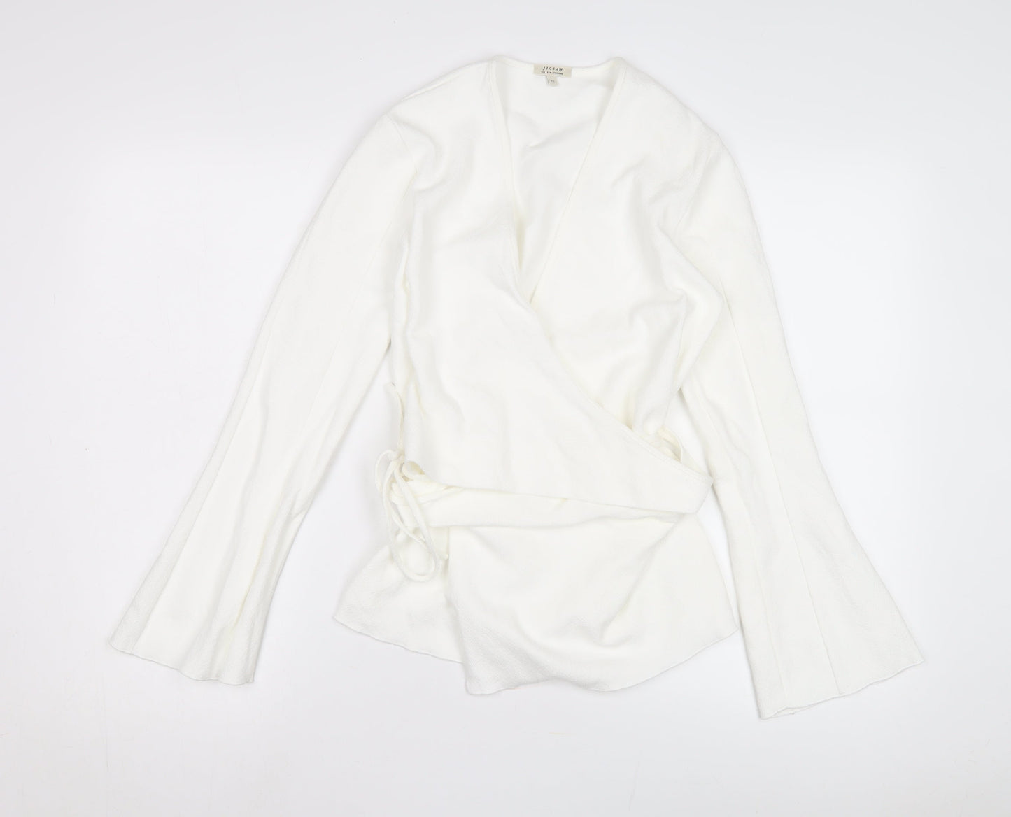 Womens UK Size XS Jigsaw White Wrap